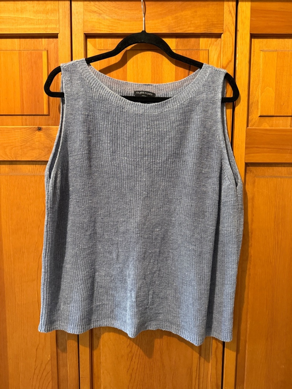 Eileen Fisher Light Blue Knit Tank Top